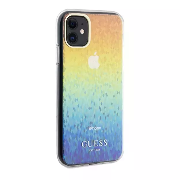 Guess IML Faceted Mirror Disco Iridescent case for iPhone 11 / Xr - multicolor 10