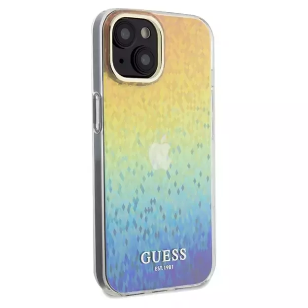 Guess IML Faceted Mirror Disco Iridescent case for iPhone 14 / 15 / 13 - multicolor 3