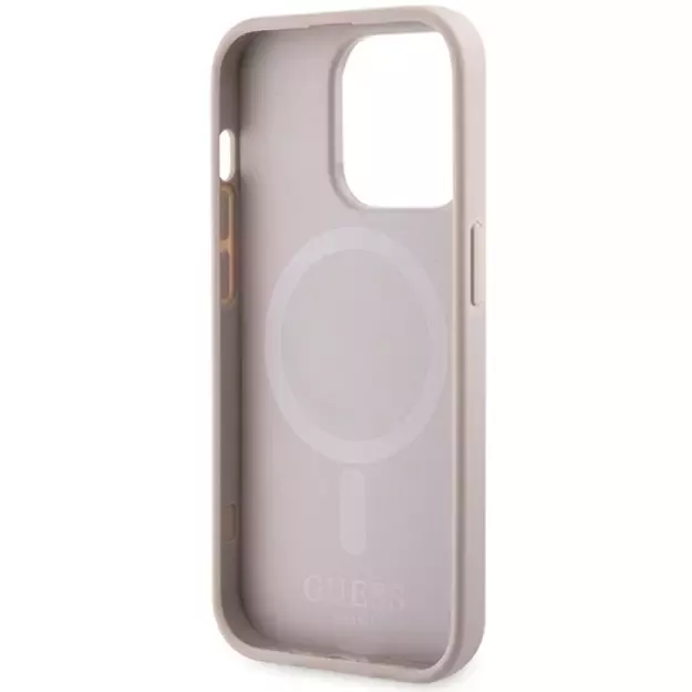 Guess 4G Printed Stripes MagSafe case for iPhone 15 Pro Max - pink 6