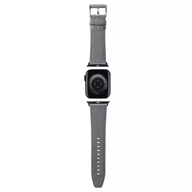 Karl Lagerfeld Saffiano Monogram strap for Apple Watch 42/44/45/49mm - silver 1