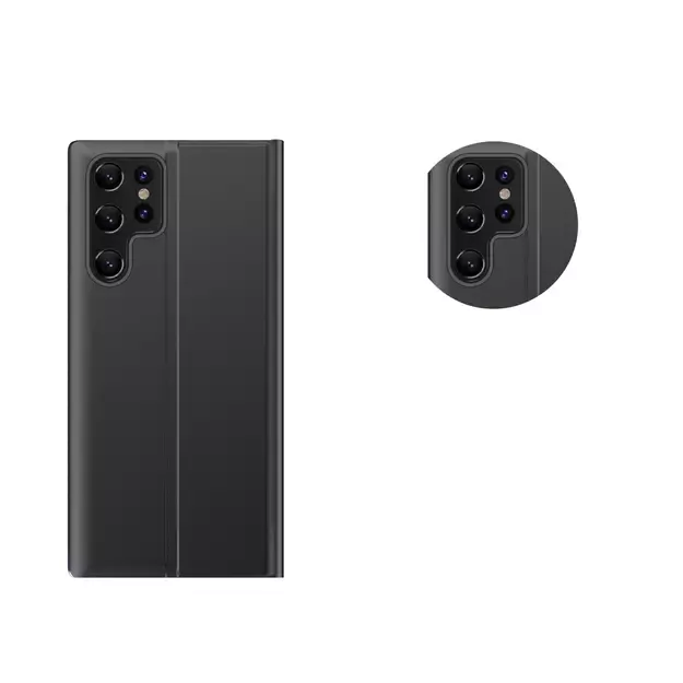 New Sleep View Case for Samsung S24 Ultra with flap - black 7