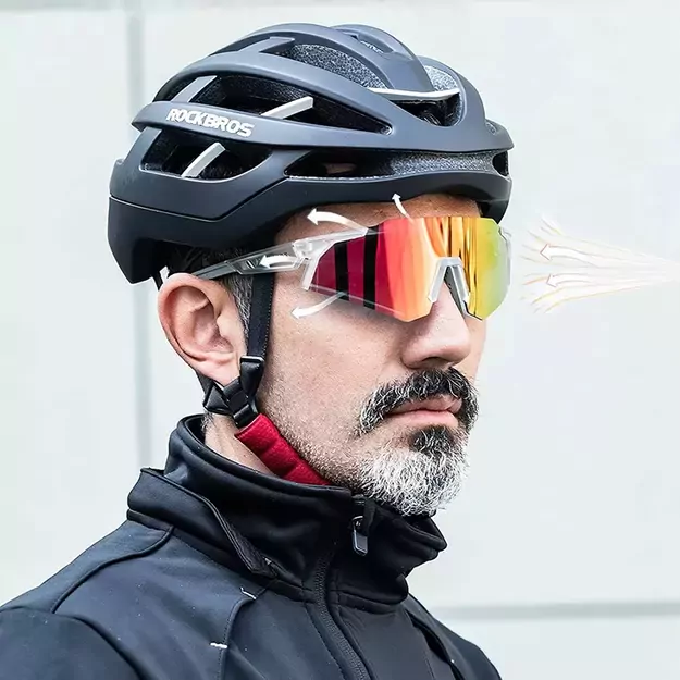 Rockbros SP291 photochromic UV400 cycling glasses - white 4