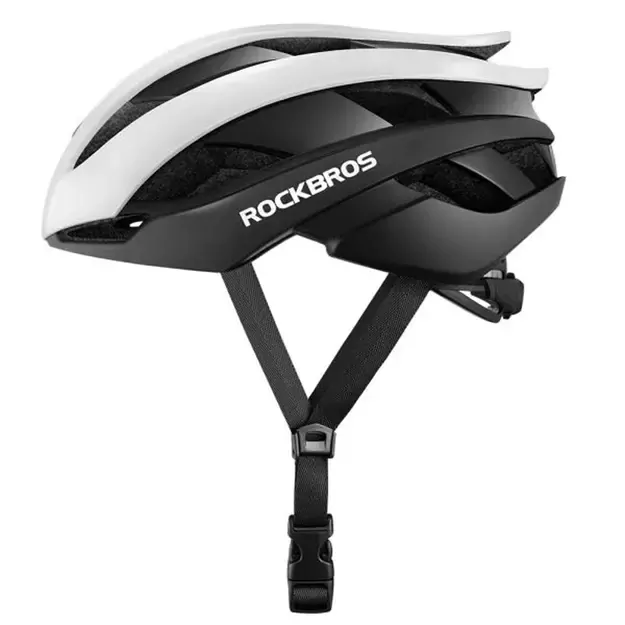 Rockbros 10110004001 bicycle helmet, size L - white and black 1