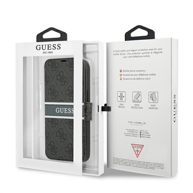 Guess GUBKP13S4GDGR iPhone 13 mini 5.4&quot  grey/grey book 4G Stripe 12