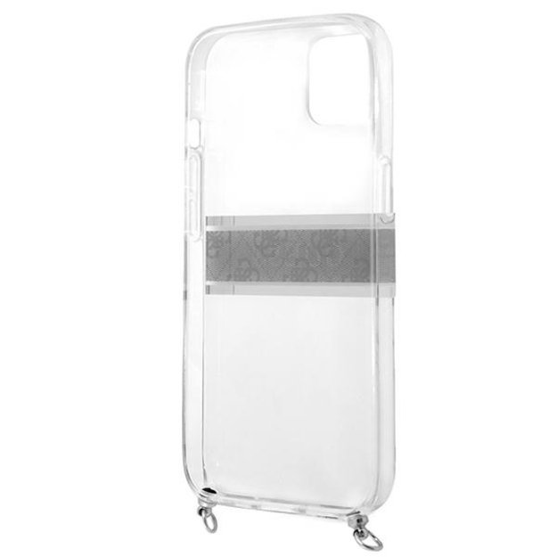 Guess GUHCP13SKC4GBSI iPhone 13 mini 5.4&quot  Transparent hardcase 4G Gray Strap Silver Chain 10