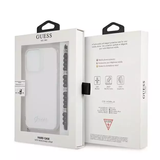 Guess GUHCP13XKPSBK iPhone 13 Pro Max 6.7&quot  Transparent hardcase Black Pearl 9