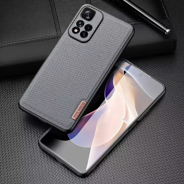 Dux Ducis Fino case nylon covered cover Xiaomi Redmi Note 11 Pro+ 5G (China) / 11 Pro 5G (China) / Mi11i HyperCharge / Poco X4 NFC 5G blue 1