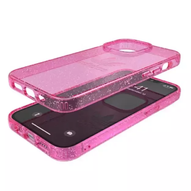 Adidas OR Protective iPhone 13 Pro / 13 6,1  Clear Case Glitter różowy/pink 47121 11
