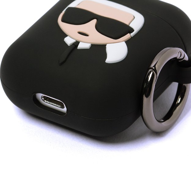 Case for AirPods 1 / 2 Karl Lagerfeld Silicone Ikonik - black 4
