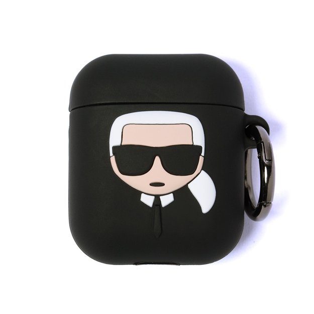 Case for AirPods 1 / 2 Karl Lagerfeld Silicone Ikonik - black 5