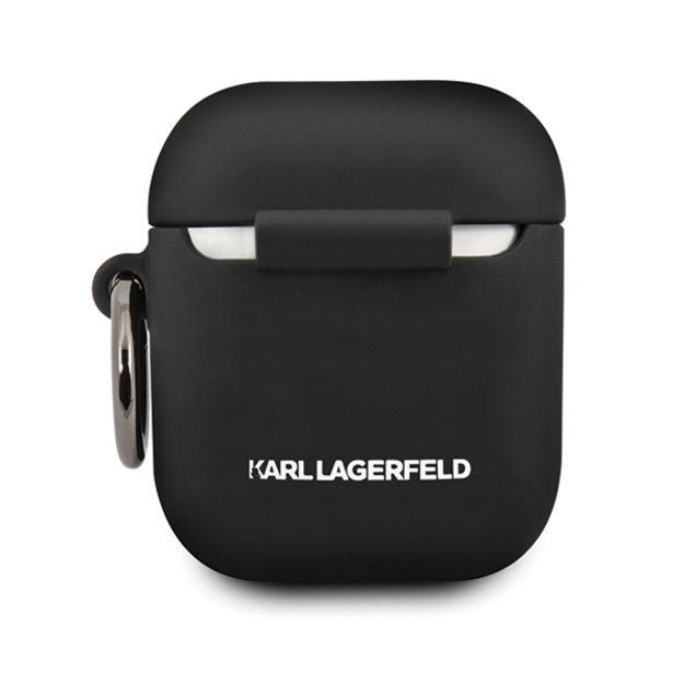 Case for AirPods 1 / 2 Karl Lagerfeld Silicone Ikonik - black 12