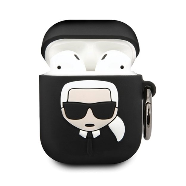 Case for AirPods 1 / 2 Karl Lagerfeld Silicone Ikonik - black 8
