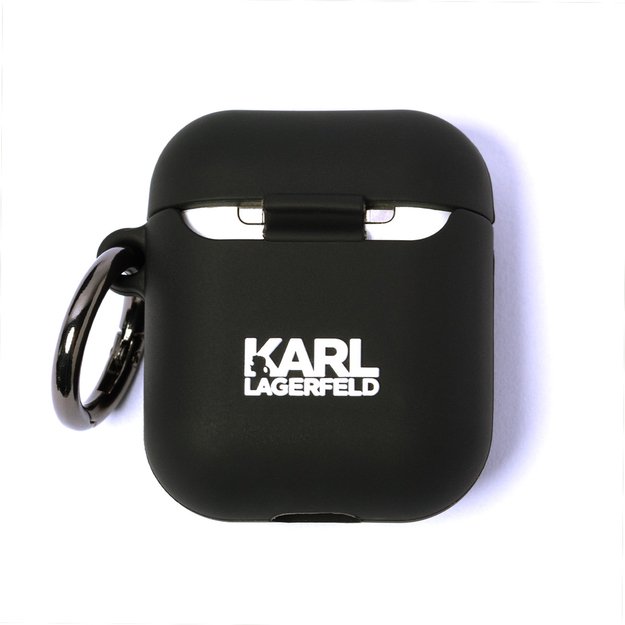 Case for AirPods 1 / 2 Karl Lagerfeld Silicone Ikonik - black 1