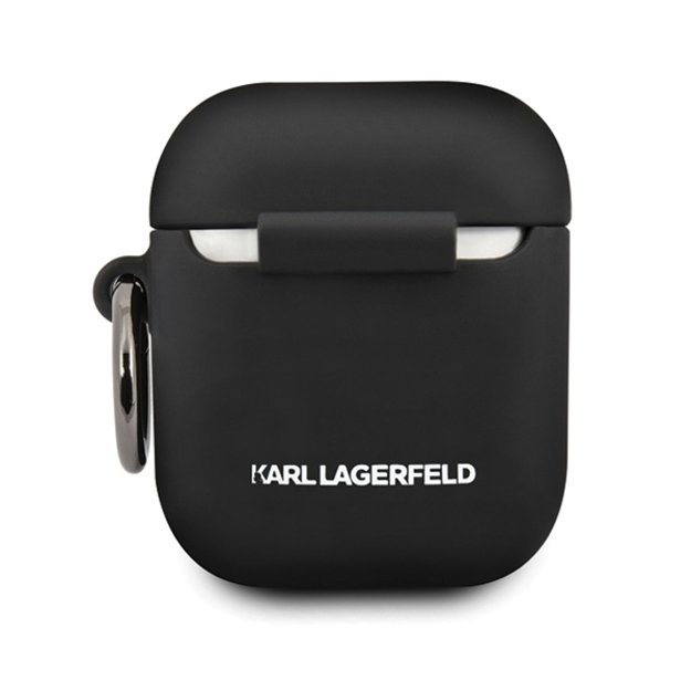 Case for AirPods 1 / 2 Karl Lagerfeld Silicone Ikonik - black 9