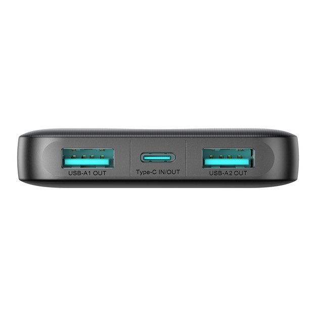 Powerbank Joyroom JR-PBF12 10000mAh 2.4A 2x USB-A 1x USB-C - black 5