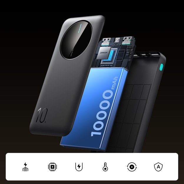 Powerbank Joyroom JR-PBF12 10000mAh 2.4A 2x USB-A 1x USB-C - black 12