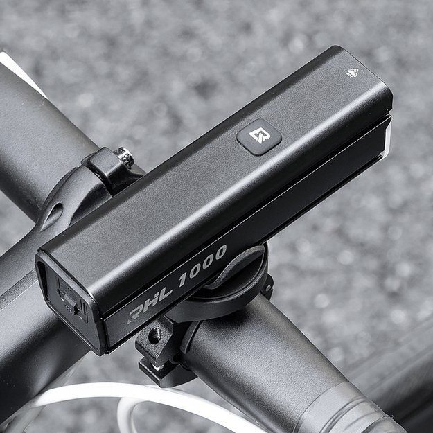 Rockbros 24610002001 front bicycle light 1000 lm + USB-C - USB-A cable - black 18