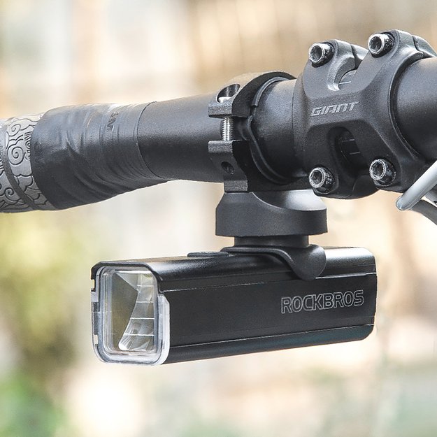 Rockbros 24610002001 front bicycle light 1000 lm + USB-C - USB-A cable - black 20