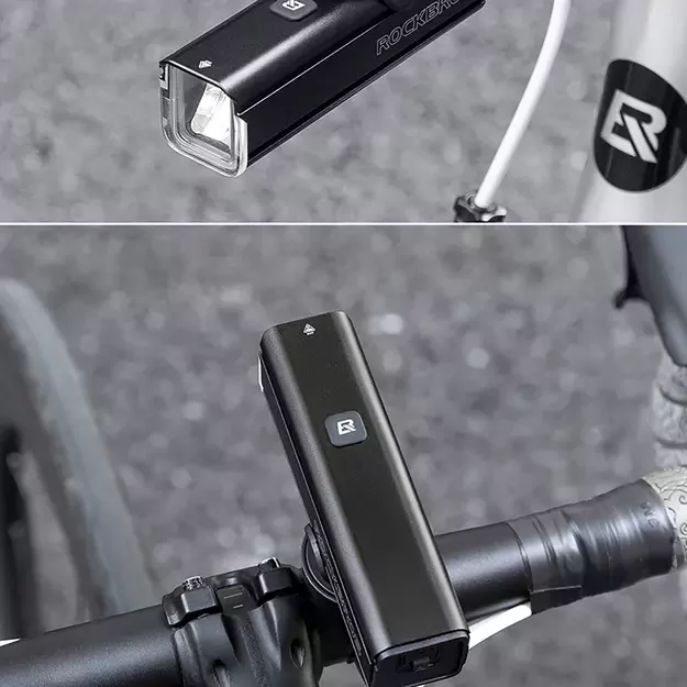 Rockbros 24610002001 front bicycle light 1000 lm + USB-C - USB-A cable - black 24