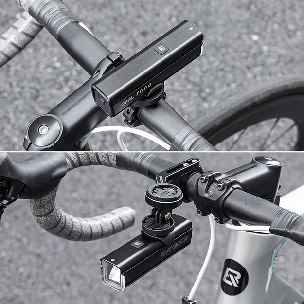 Rockbros 24610002001 front bicycle light 1000 lm + USB-C - USB-A cable - black 34
