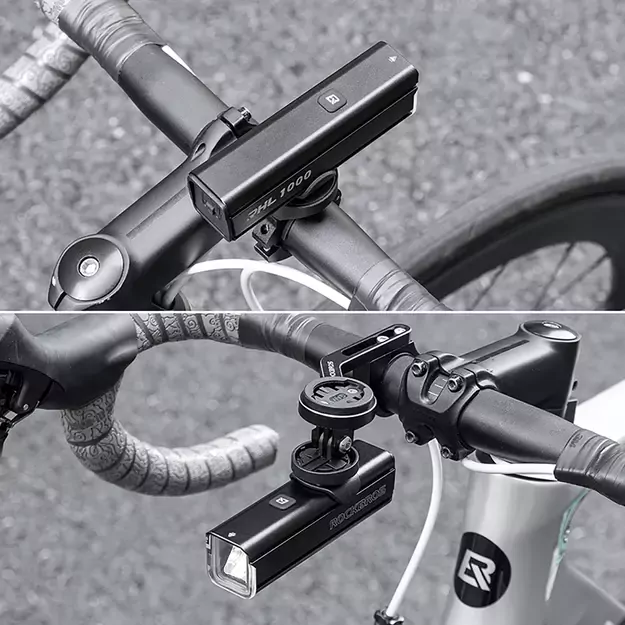 Rockbros 24610002001 front bicycle light 1000 lm + USB-C - USB-A cable - black 18