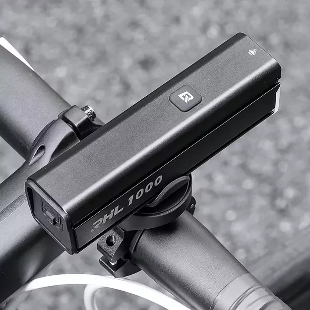 Rockbros 24610002001 front bicycle light 1000 lm + USB-C - USB-A cable - black 10