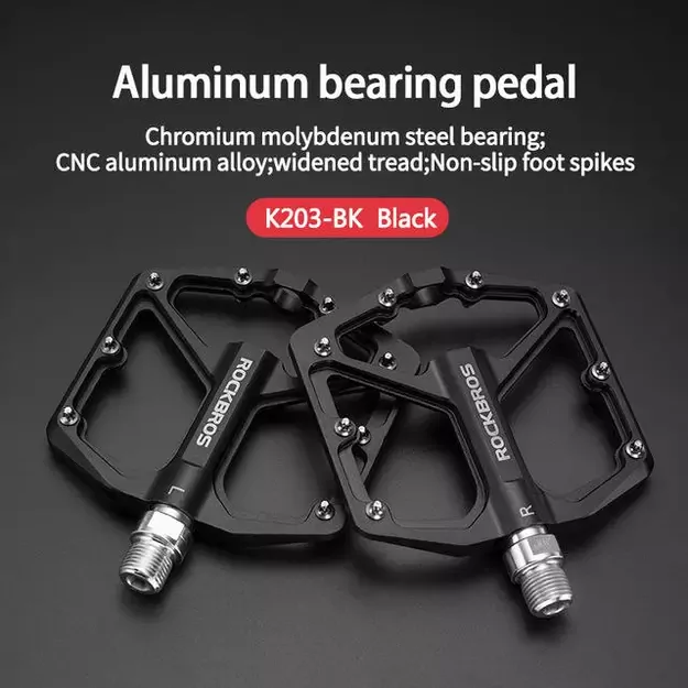 Rockbros K203-BK bicycle pedal set - black 2