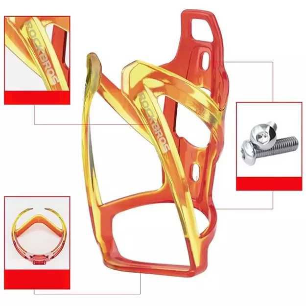 Rockbros FK338 Bike Bottle Holder - Red and Yellow 9
