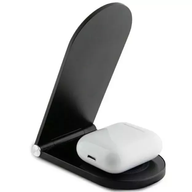 Ferrari Printed Logo MagSafe foldable 2in1 15W inductive charger - black 4