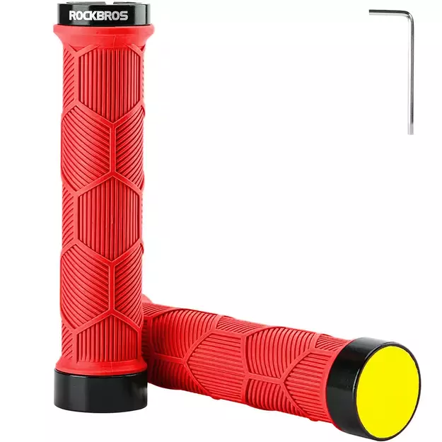 Rockbros 40720007002 bicycle grips with reflector - red