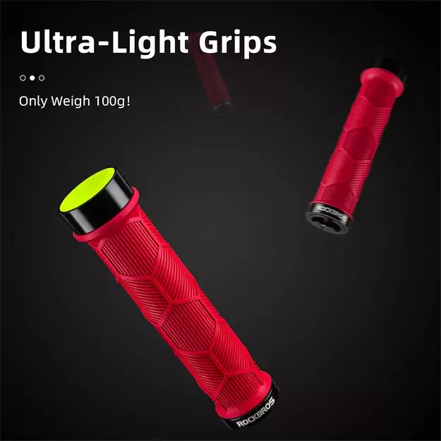 Rockbros 40720007002 bicycle grips with reflector - red 3