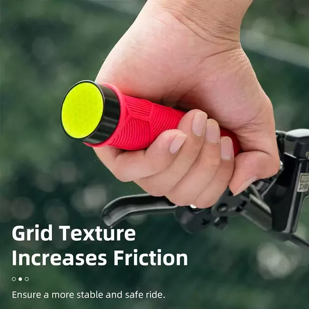 Rockbros 40720007002 bicycle grips with reflector - red 4
