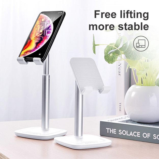 Choetech H035 aluminum stand for a phone or tablet with adjustment - white and silver 14