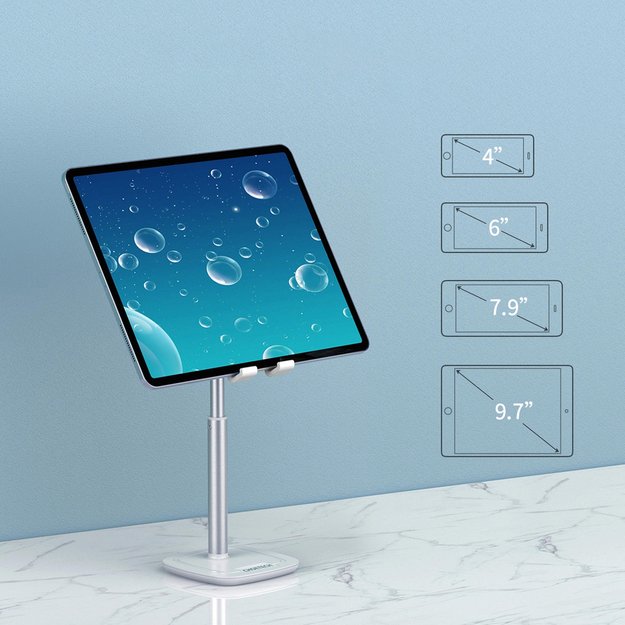 Choetech H035 aluminum stand for a phone or tablet with adjustment - white and silver 19