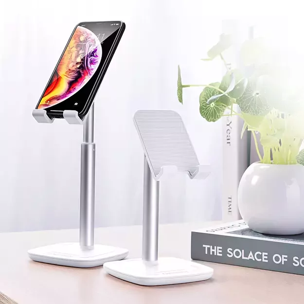 Choetech H035 aluminum stand for a phone or tablet with adjustment - white and silver 42