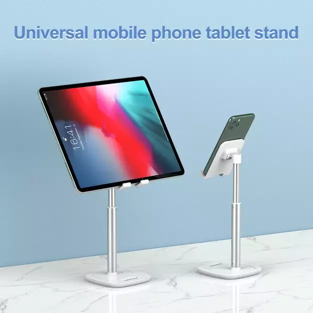Choetech H035 aluminum stand for a phone or tablet with adjustment - white and silver 39