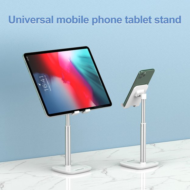 Choetech H035 aluminum stand for a phone or tablet with adjustment - white and silver 17