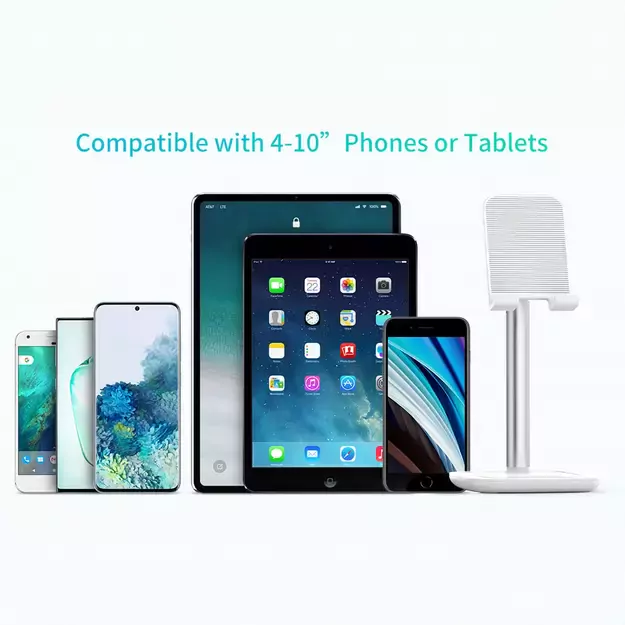 Choetech H035 aluminum stand for a phone or tablet with adjustment - white and silver 29