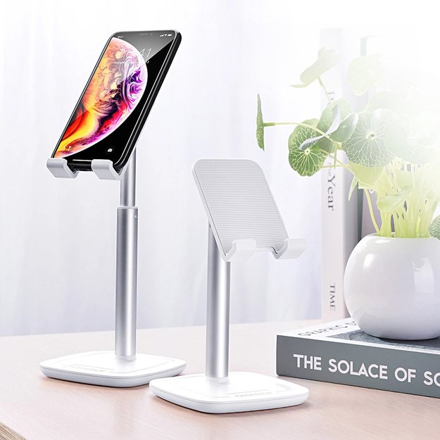Choetech H035 aluminum stand for a phone or tablet with adjustment - white and silver 20