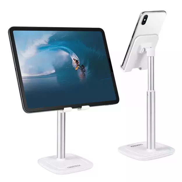 Choetech H035 aluminum stand for a phone or tablet with adjustment - white and silver 23