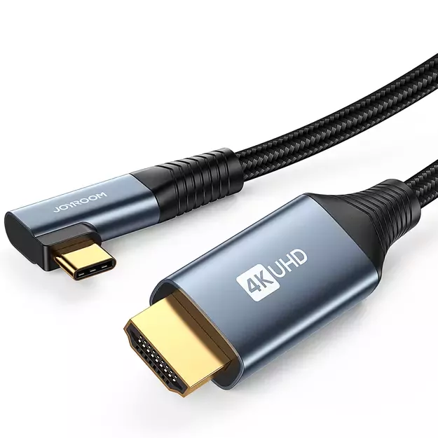 Joyroom SY-20C1 USB-C (angled) / HDMI (straight) Cable 4K 60Hz 2m - Gray