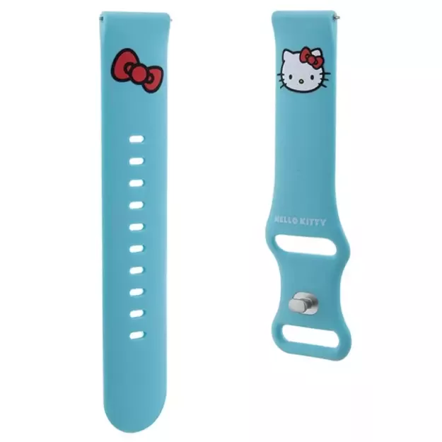 Hello Kitty Silicone Kitty Head strap universal 20mm - blue 2