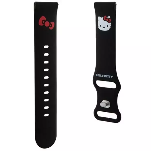 Hello Kitty Silicone Kitty Head strap universal 20mm - black 2