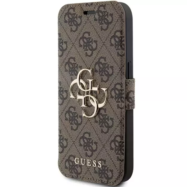 Guess 4G Metal Logo case for iPhone 15 Pro - brown 7