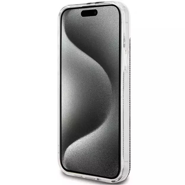 Guess IML 4G Gold Stripe case for iPhone 15 Plus / 14 Plus - black 11