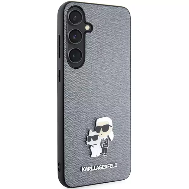 Karl Lagerfeld KLHCS24MPSAKCMPG S24+ S926 hardcase gray/gray Saffiano Karl &amp  Choupette Metal Pin 3
