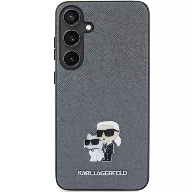Karl Lagerfeld KLHCS24MPSAKCMPG S24+ S926 hardcase gray/gray Saffiano Karl &amp  Choupette Metal Pin 2