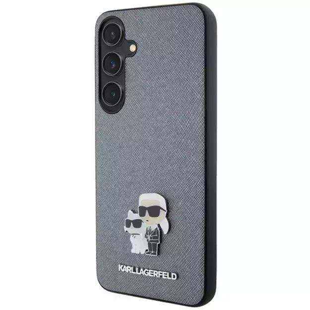 Karl Lagerfeld KLHCS24MPSAKCMPG S24+ S926 hardcase gray/gray Saffiano Karl &amp  Choupette Metal Pin 1