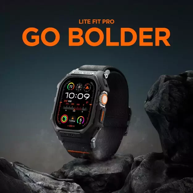 Spigen Lite Fit Pro Case with Strap for Apple Watch Ultra 1 / 2 (49mm) - Matte Black 10