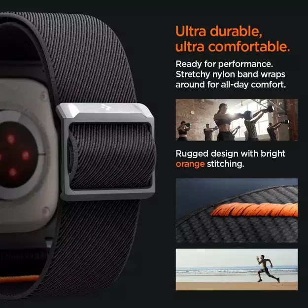 Spigen Lite Fit Pro Case with Strap for Apple Watch Ultra 1 / 2 (49mm) - Matte Black 8